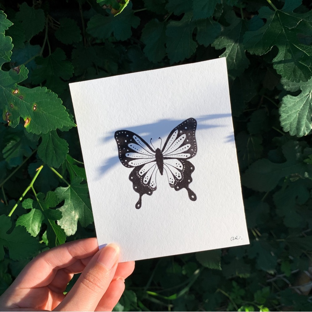 Mini simple butterfly drawing